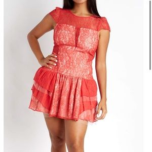 Orange BCBGeneration lace dress
